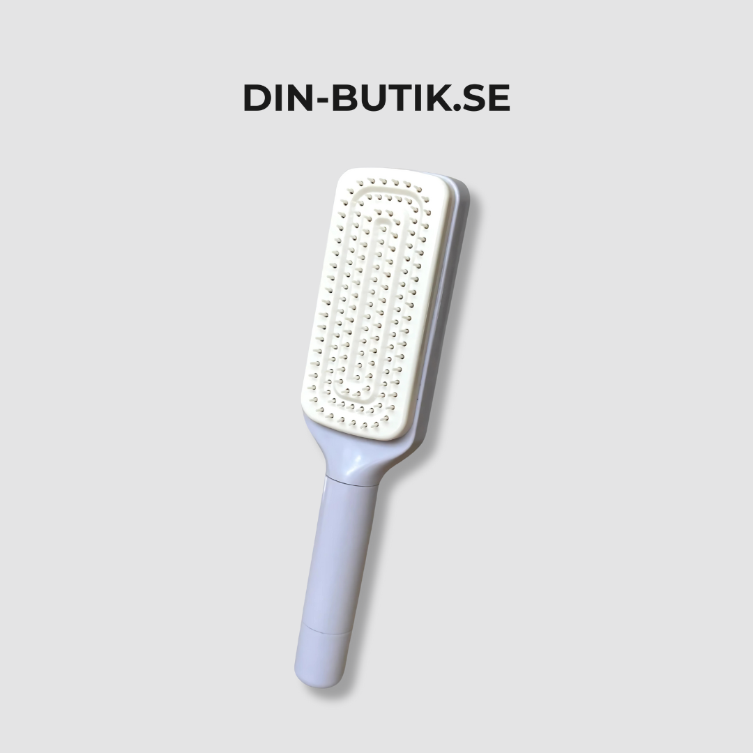 Självrengörande roterande hårborste
