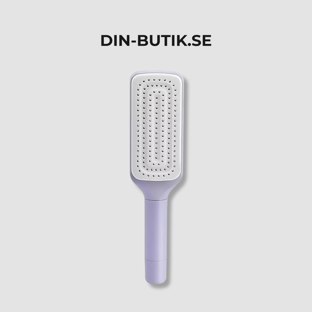 Självrengörande roterande hårborste