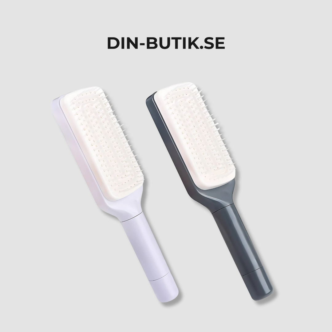 Självrengörande roterande hårborste